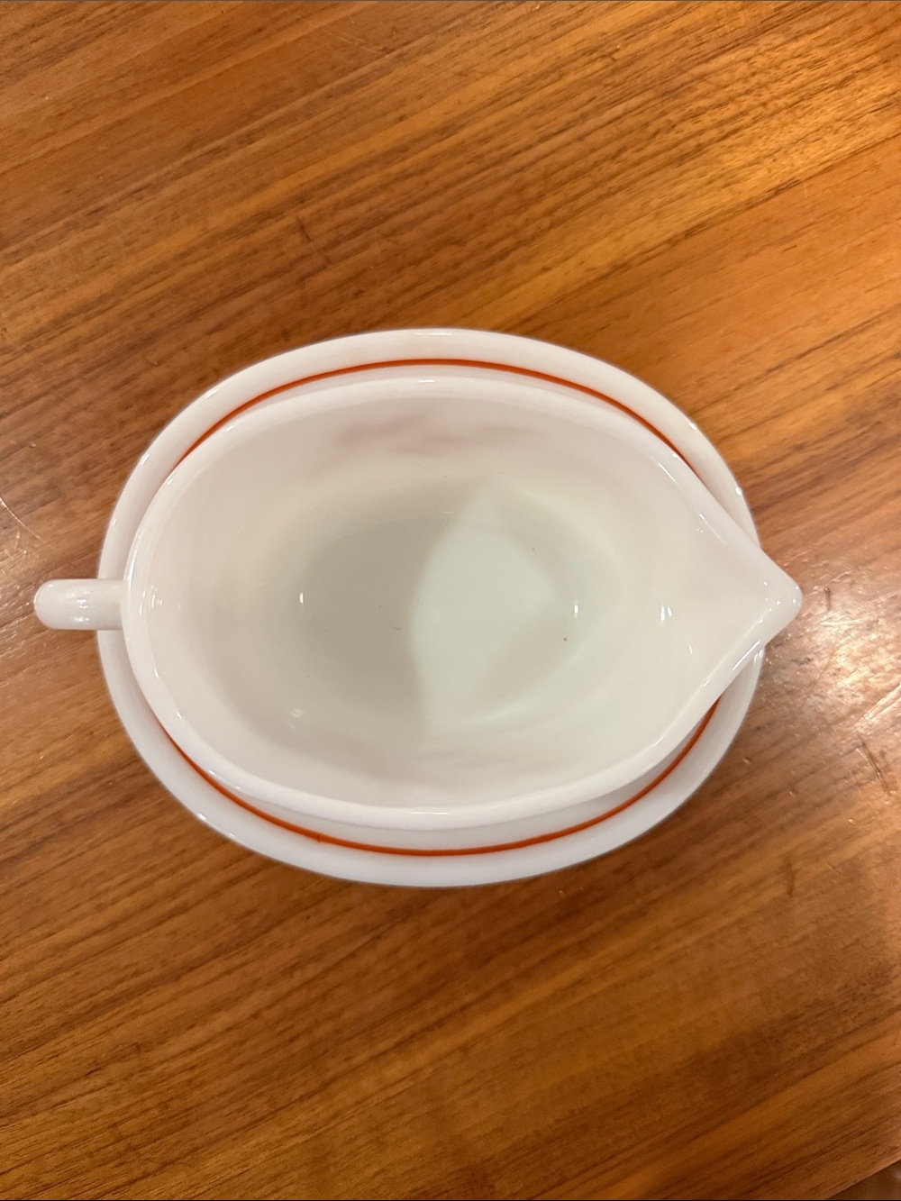 NEAR MINT PYREX Milk Glass Autumn Harvest Wheat Gravy Boat and Plate Set 77-B - Picture 2 of 4